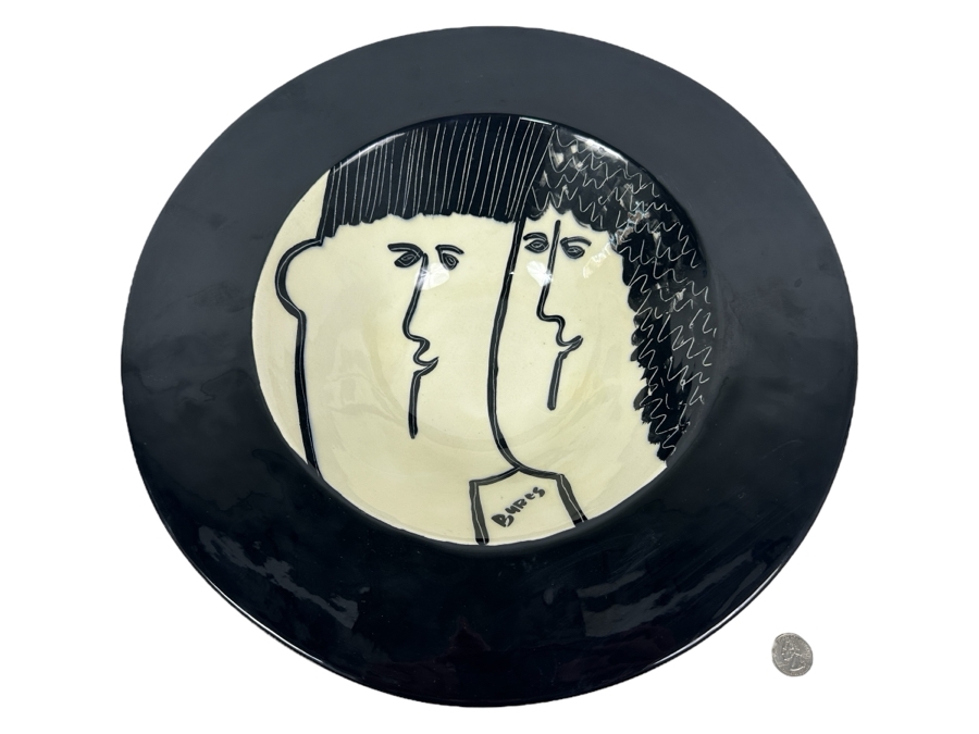 Vintage  Jiri Bures Pop Art Ceramic Bowl 15'W x 4.5'H [Photo 1]