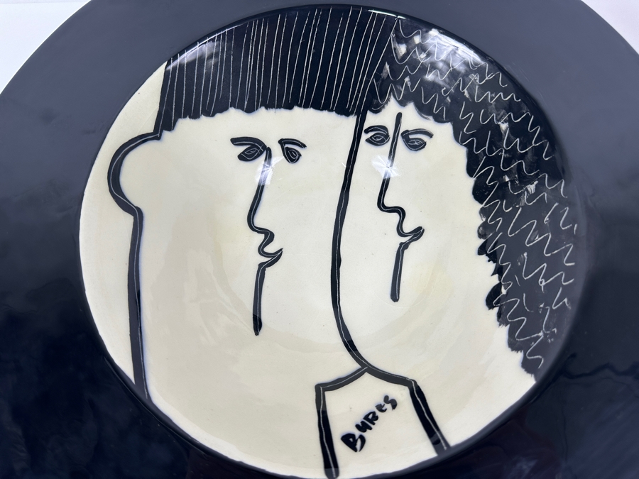 Vintage  Jiri Bures Pop Art Ceramic Bowl 15'W x 4.5'H [Photo 5]