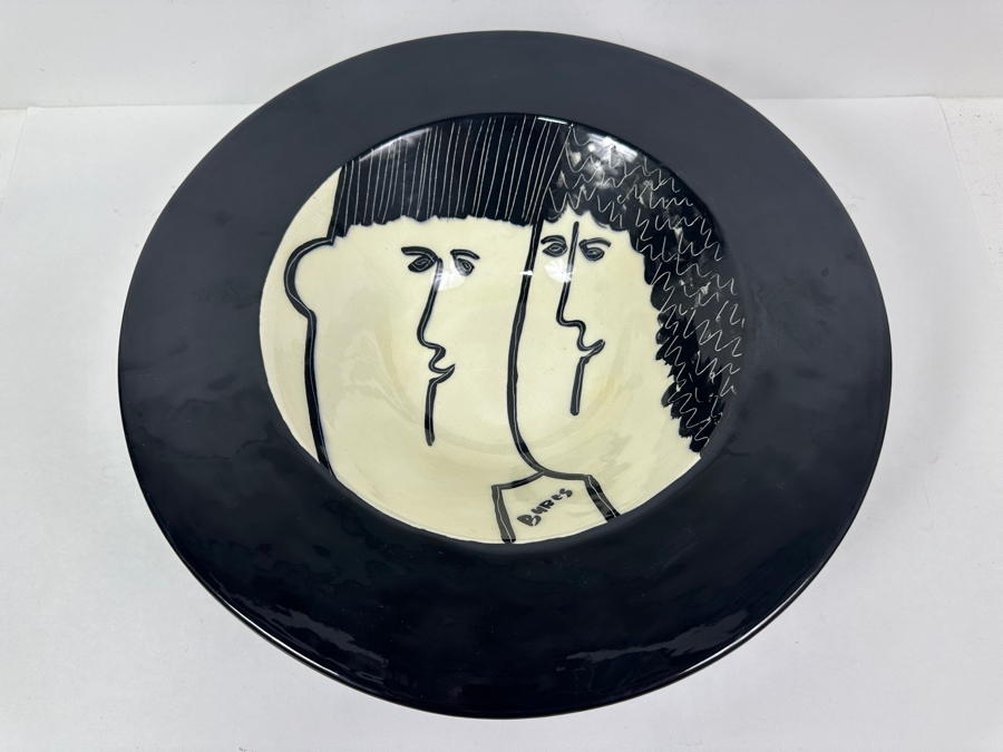 Vintage  Jiri Bures Pop Art Ceramic Bowl 15'W x 4.5'H [Photo 2]