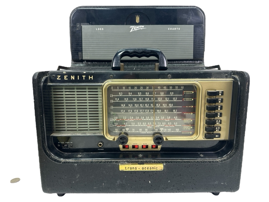 Zenith Trans-Oceananic Radio - Untested, May Need Battery 17'W x 8'D x 12'H [Photo 1]