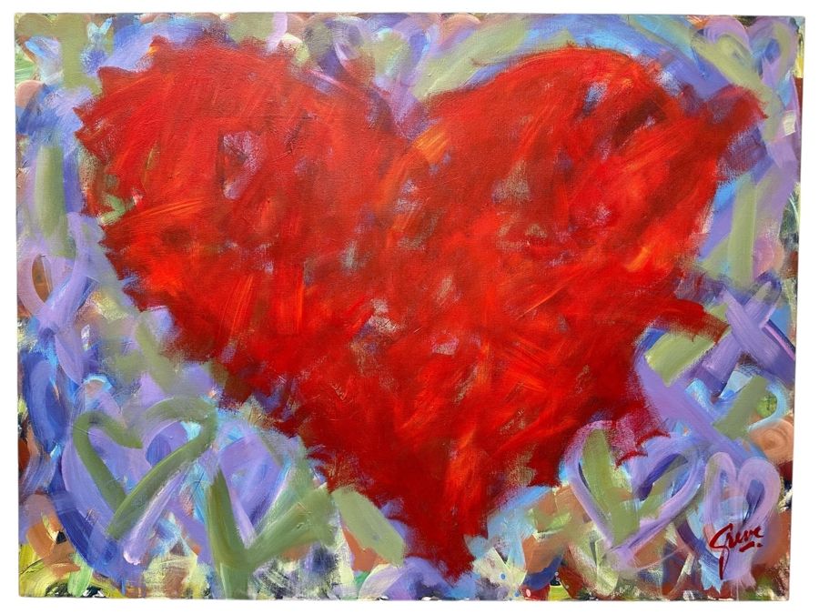 Gerrit Greve (1948-2024, Cardiff by the Sea, CA) Original Acrylic Painting On Canvas Titled 'Hearty Laughs' Signed Lower Right And Verso 40 X 30 Estimate $1,200 - $1,500