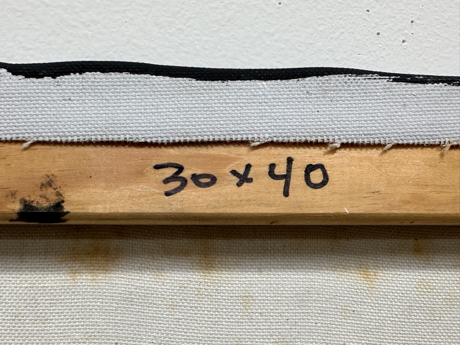 Gerrit Greve (1948-2024, Cardiff by the Sea, CA) Original Acrylic Painting On Canvas Titled 'Fish Dreams #6' 1999 Signed Verso 30' X 40' Estimate $1,200 - $1,500 [Photo 7]