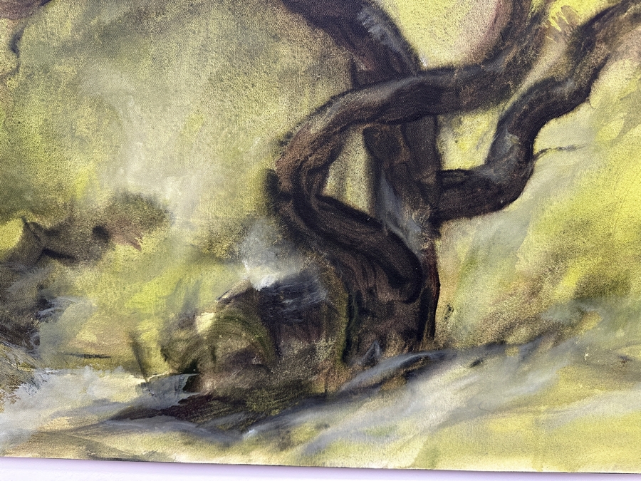 Gerrit Greve (1948-2024, Cardiff by the Sea, CA) Original Acrylic Painting On Canvas Titled 'Mindscape 033' 2004 Signed Verso 40' X 30' Estimate $1,200 - $1,500 [Photo 3]