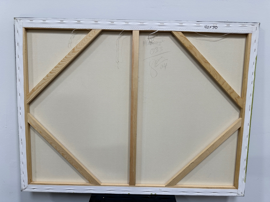 Gerrit Greve (1948-2024, Cardiff by the Sea, CA) Original Acrylic Painting On Canvas Titled 'Mindscape 033' 2004 Signed Verso 40' X 30' Estimate $1,200 - $1,500 [Photo 5]