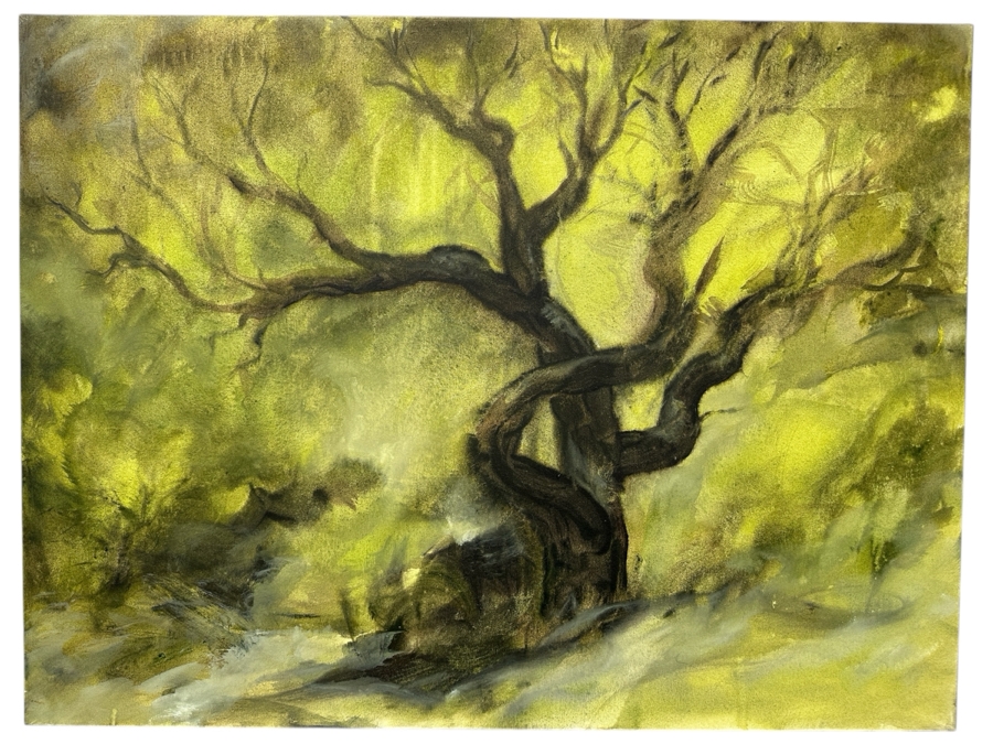 Gerrit Greve (1948-2024, Cardiff by the Sea, CA) Original Acrylic Painting On Canvas Titled 'Mindscape 033' 2004 Signed Verso 40' X 30' Estimate $1,200 - $1,500 [Photo 1]