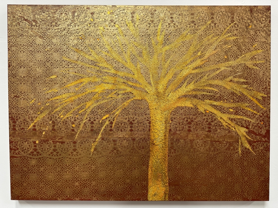 Gerrit Greve (1948-2024, Cardiff by the Sea, CA) Original Acrylic Painting On Canvas Titled 'Journey 443' 2022 Signed Verso 40' X 30' Estimate $1,200 - $1,500 [Photo 2]