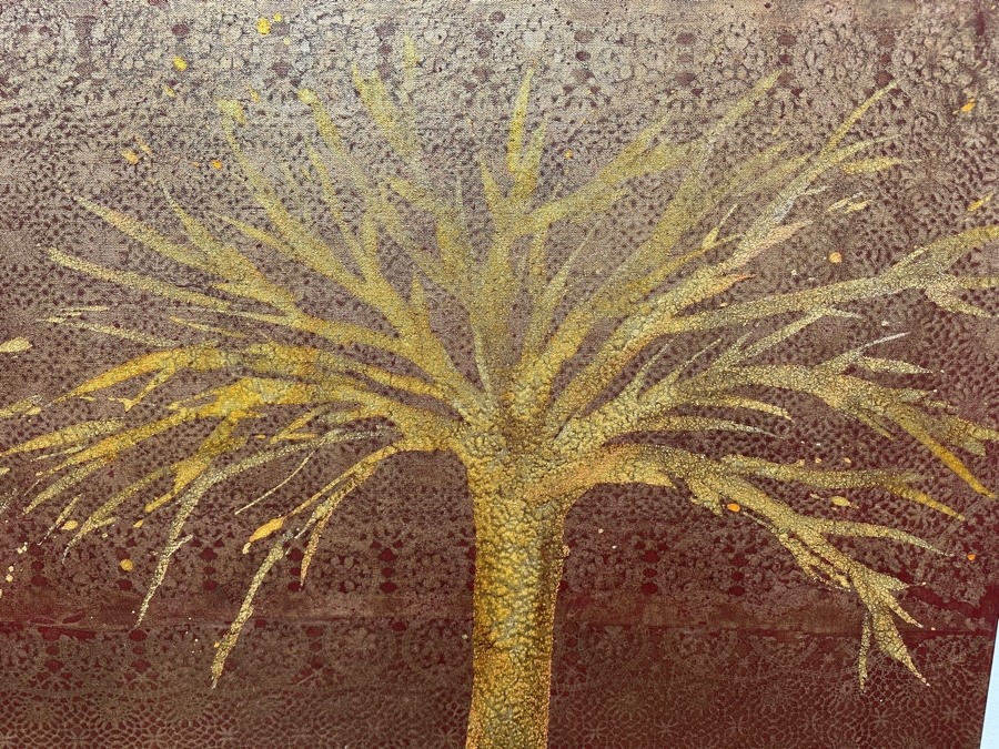 Gerrit Greve (1948-2024, Cardiff by the Sea, CA) Original Acrylic Painting On Canvas Titled 'Journey 443' 2022 Signed Verso 40' X 30' Estimate $1,200 - $1,500 [Photo 3]