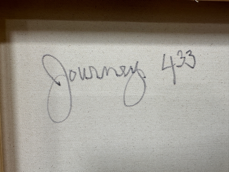 Gerrit Greve (1948-2024, Cardiff by the Sea, CA) Original Acrylic Painting On Canvas Titled 'Journey 433' 2022 Signed Lower Left And Verso 40' X 30' Estimate $1,200 - $1,500 [Photo 7]