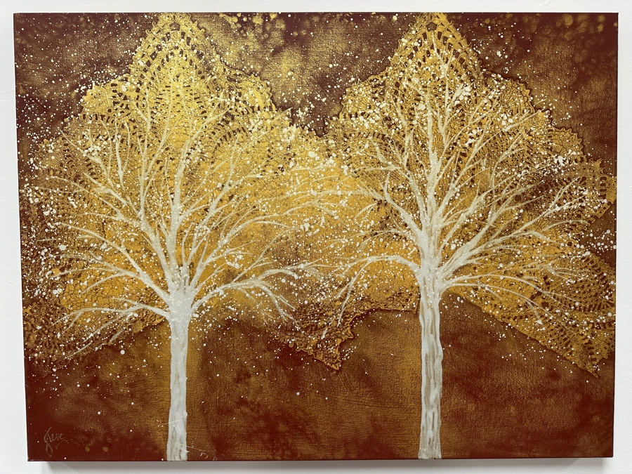 Gerrit Greve (1948-2024, Cardiff by the Sea, CA) Original Acrylic Painting On Canvas Titled 'Journey 433' 2022 Signed Lower Left And Verso 40' X 30' Estimate $1,200 - $1,500 [Photo 2]