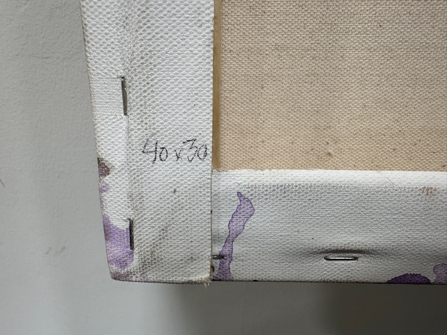 Gerrit Greve (1948-2024, Cardiff by the Sea, CA) Original Acrylic Painting On Canvas Titled 'Reeds 305' 2021 Signed Verso 40' X 30' Estimate $1,200 - $1,500 [Photo 6]