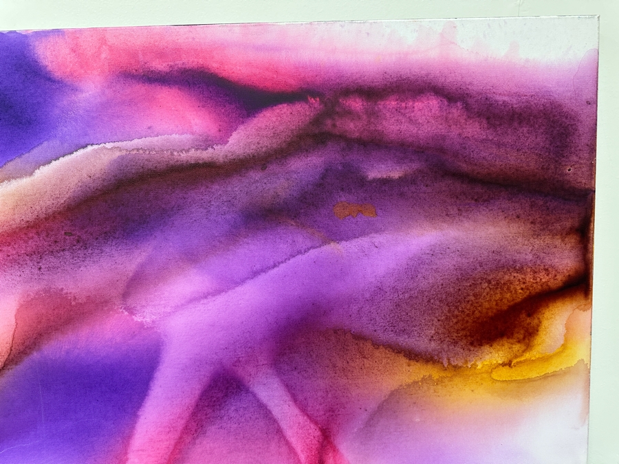 Gerrit Greve (1948-2024, Cardiff by the Sea, CA) Original Acrylic Painting On Canvas Titled 'Flowers 28' 2019 Signed Lower Left And Verso 40' X 30' Estimate $1,200 - $1,500 [Photo 4]