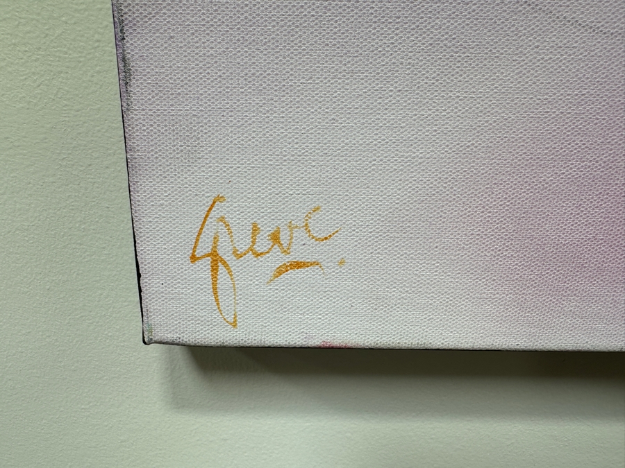 Gerrit Greve (1948-2024, Cardiff by the Sea, CA) Original Acrylic Painting On Canvas Titled 'Flowers 28' 2019 Signed Lower Left And Verso 40' X 30' Estimate $1,200 - $1,500 [Photo 5]