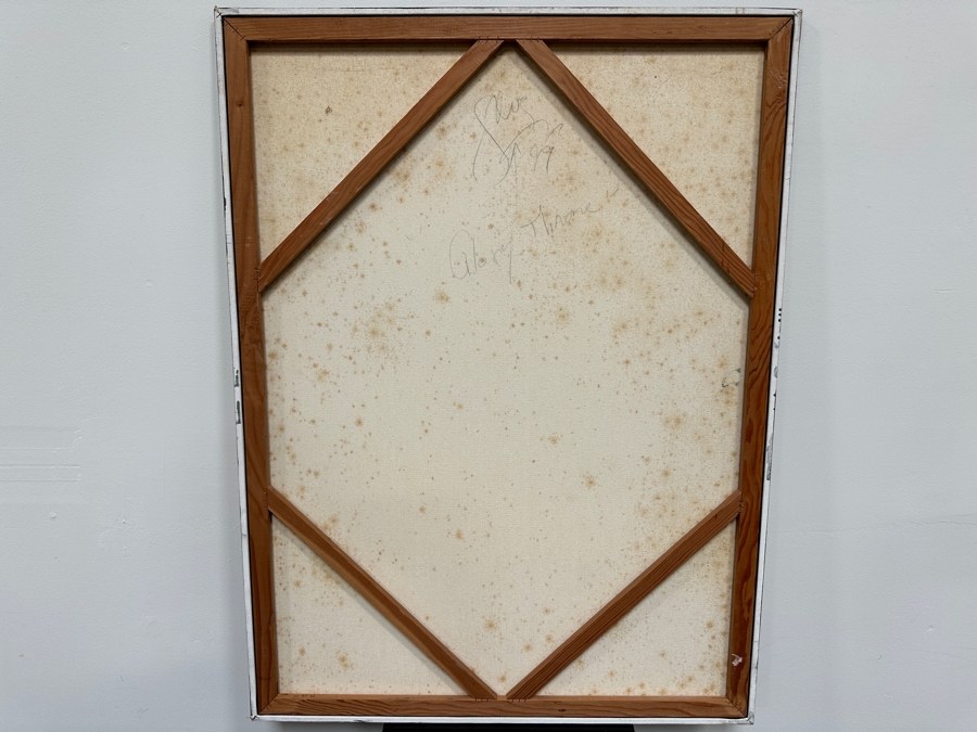 Gerrit Greve (1948-2024, Cardiff by the Sea, CA) Original Acrylic Sand Painting On Canvas Titled 'Glory Throne' 1999 Signed Verso 30' X 40' Estimate $1,200 - $1,500 [Photo 6]