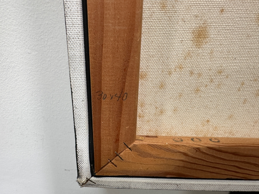 Gerrit Greve (1948-2024, Cardiff by the Sea, CA) Original Acrylic Sand Painting On Canvas Titled 'Glory Throne' 1999 Signed Verso 30' X 40' Estimate $1,200 - $1,500 [Photo 9]