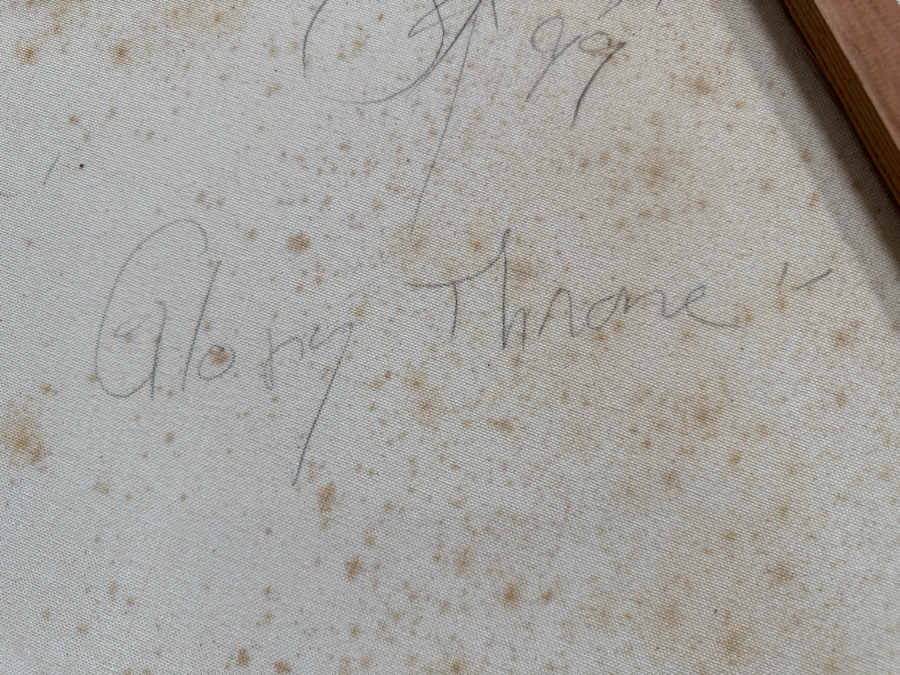 Gerrit Greve (1948-2024, Cardiff by the Sea, CA) Original Acrylic Sand Painting On Canvas Titled 'Glory Throne' 1999 Signed Verso 30' X 40' Estimate $1,200 - $1,500 [Photo 8]