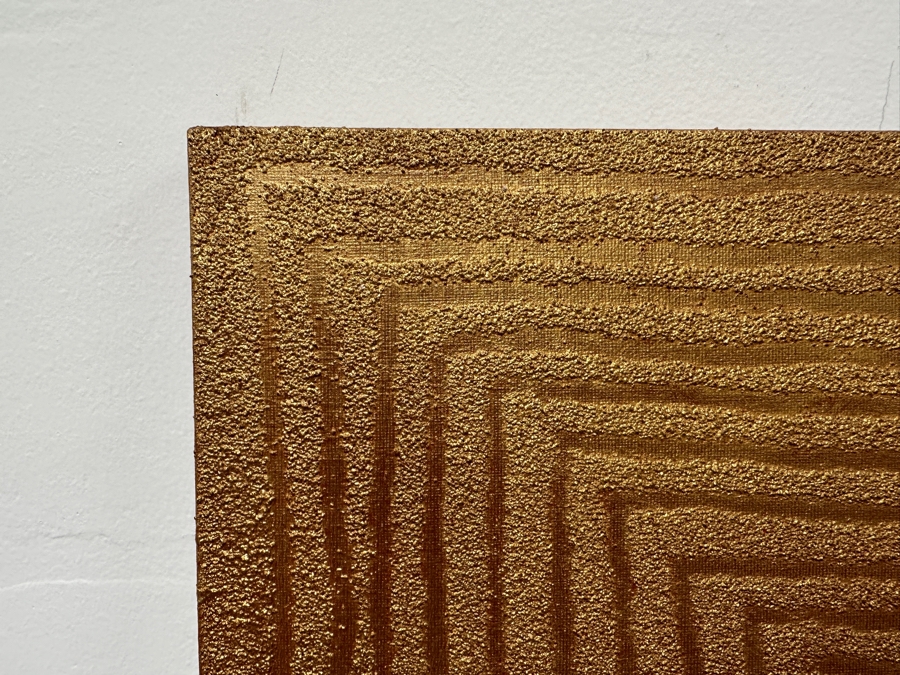 Gerrit Greve (1948-2024, Cardiff by the Sea, CA) Original Acrylic Sand Painting On Canvas Titled 'Dreaming 21' 2006 Signed Verso 40' X 30' Estimate $1,200 - $1,500 [Photo 4]