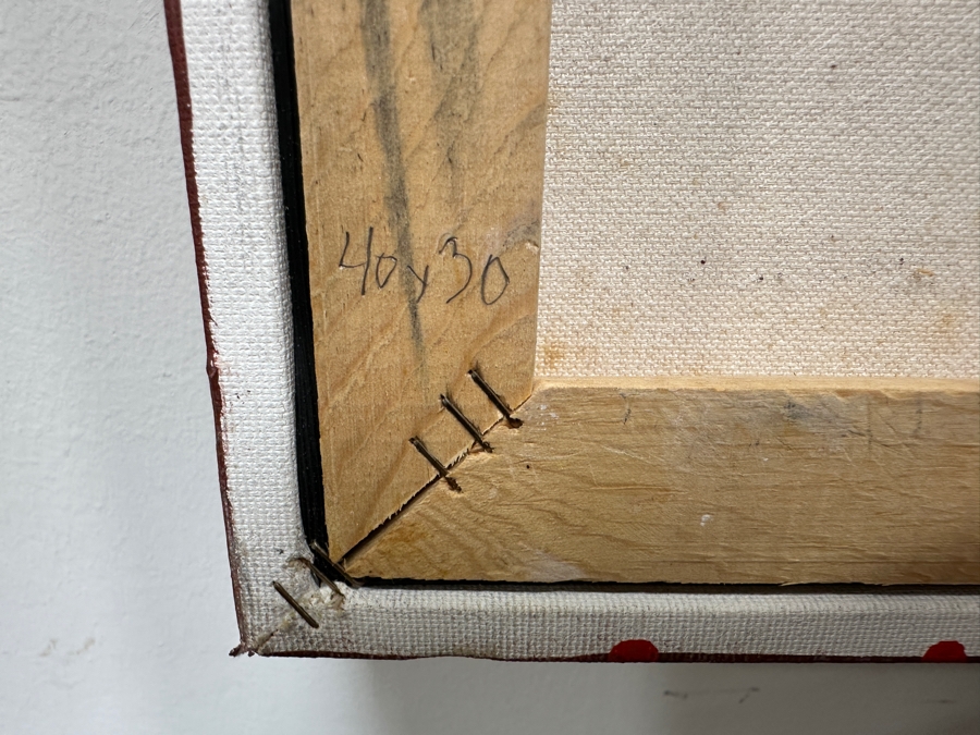 Gerrit Greve (1948-2024, Cardiff by the Sea, CA) Original Acrylic Sand Painting On Canvas Titled 'Dreaming 21' 2006 Signed Verso 40' X 30' Estimate $1,200 - $1,500 [Photo 7]