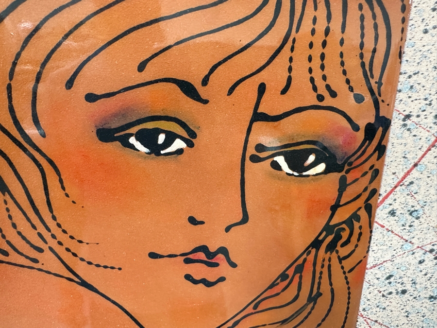 Gerrit Greve (1948-2024, Cardiff by the Sea, CA) Original Acrylic Painting On Tile Signed Lower Left 18.5' X 18.5' Framed 24' X 24' Estimate $342 - $428 [Photo 6]