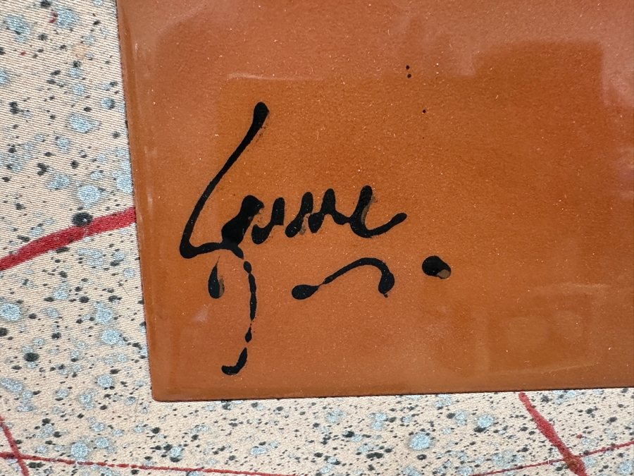 Gerrit Greve (1948-2024, Cardiff by the Sea, CA) Original Acrylic Painting On Tile Signed Lower Left 18.5' X 18.5' Framed 24' X 24' Estimate $342 - $428 [Photo 5]