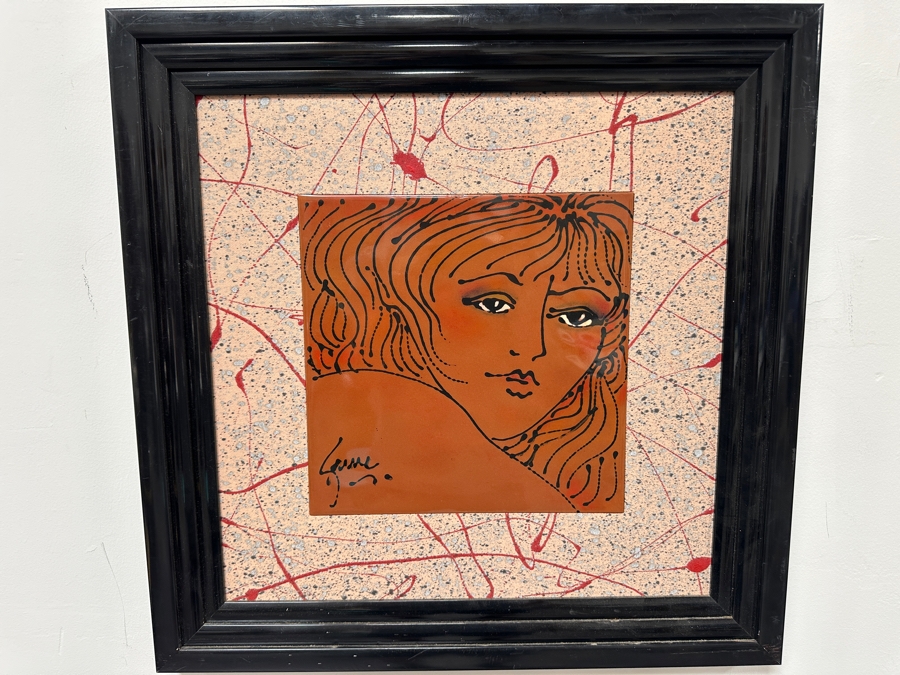 Gerrit Greve (1948-2024, Cardiff by the Sea, CA) Original Acrylic Painting On Tile Signed Lower Left 18.5' X 18.5' Framed 24' X 24' Estimate $342 - $428 [Photo 1]