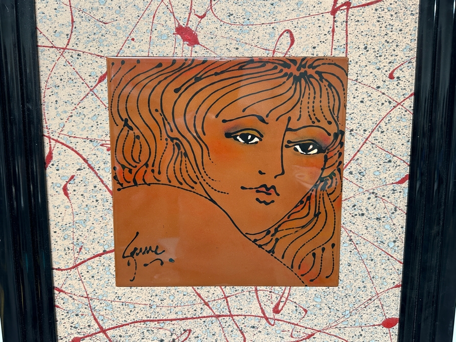 Gerrit Greve (1948-2024, Cardiff by the Sea, CA) Original Acrylic Painting On Tile Signed Lower Left 18.5' X 18.5' Framed 24' X 24' Estimate $342 - $428 [Photo 4]