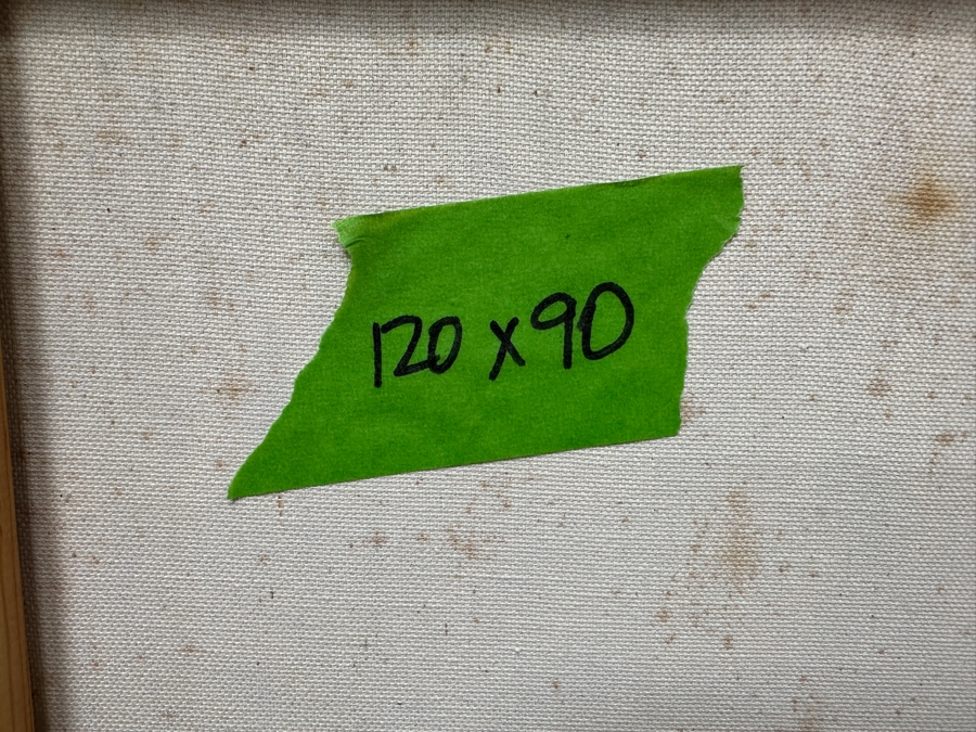 UPDATED: Gerrit Greve (1948-2024, Cardiff by the Sea, CA) Original Acrylic Painting On Canvas Titled 'Kelp Eddies #6' 1992 Signed Verso 90' X 40' Estimate $3,600 - $4,500 [Photo 9]