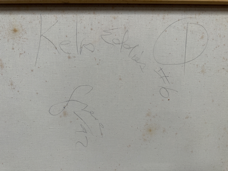 UPDATED: Gerrit Greve (1948-2024, Cardiff by the Sea, CA) Original Acrylic Painting On Canvas Titled 'Kelp Eddies #6' 1992 Signed Verso 90' X 40' Estimate $3,600 - $4,500 [Photo 7]