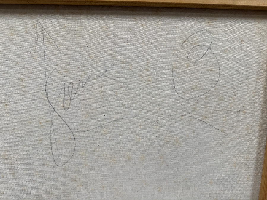 UPDATED: Gerrit Greve (1948-2024, Cardiff by the Sea, CA) Original Acrylic Painting On Canvas Titled 'Kelp Eddies #6' 1992 Signed Verso 90' X 40' Estimate $3,600 - $4,500 [Photo 8]