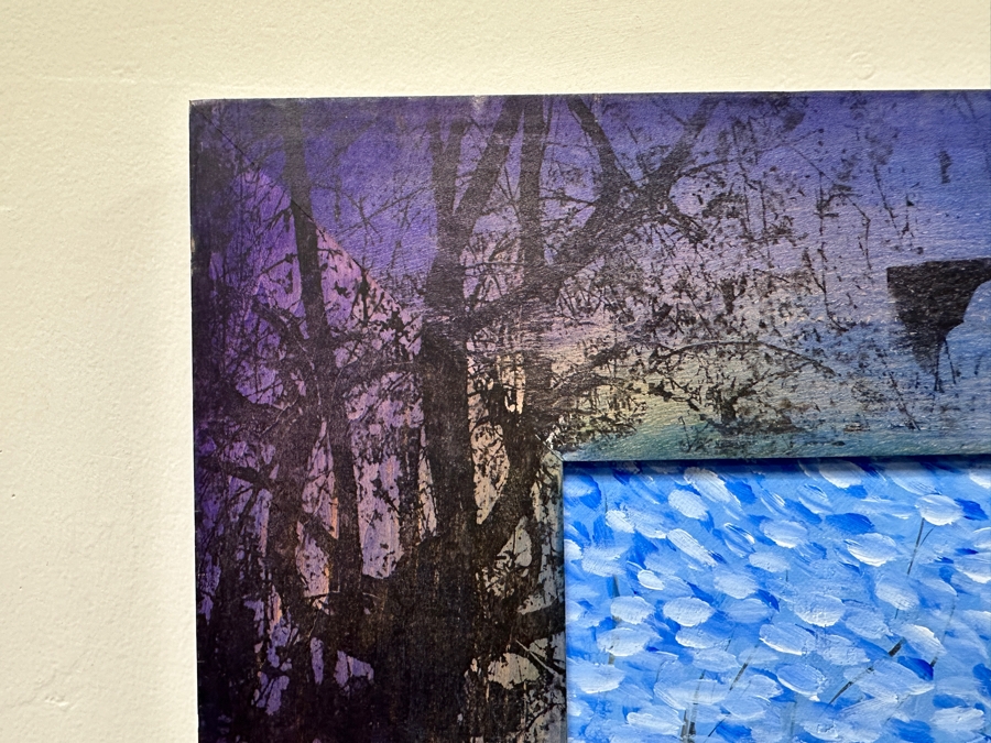 Gerrit Greve (1948-2024, Cardiff by the Sea, CA) Original Acrylic And Carbon Transfers Painting On Canvas And Wood Titled 'Ted's Cherry Tree #2' 1998 Signed Lower Right And Verso 24' X 30' Framed 32' X 38' Estimate $1,216 - $1,520 [Photo 17]