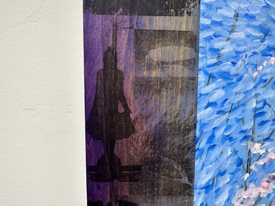 Gerrit Greve (1948-2024, Cardiff by the Sea, CA) Original Acrylic And Carbon Transfers Painting On Canvas And Wood Titled 'Ted's Cherry Tree #2' 1998 Signed Lower Right And Verso 24' X 30' Framed 32' X 38' Estimate $1,216 - $1,520 [Photo 18]