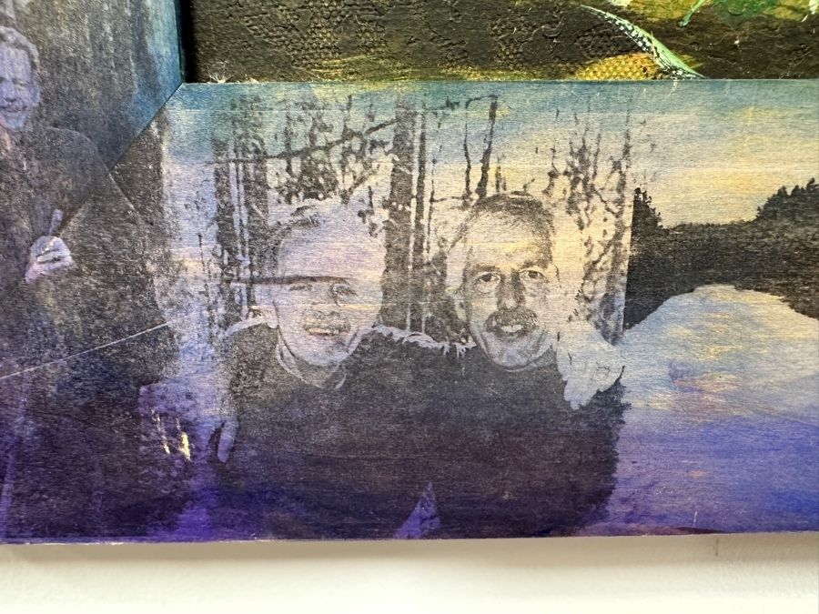 Gerrit Greve (1948-2024, Cardiff by the Sea, CA) Original Acrylic And Carbon Transfers Painting On Canvas And Wood Titled 'Ted's Cherry Tree #2' 1998 Signed Lower Right And Verso 24' X 30' Framed 32' X 38' Estimate $1,216 - $1,520 [Photo 7]