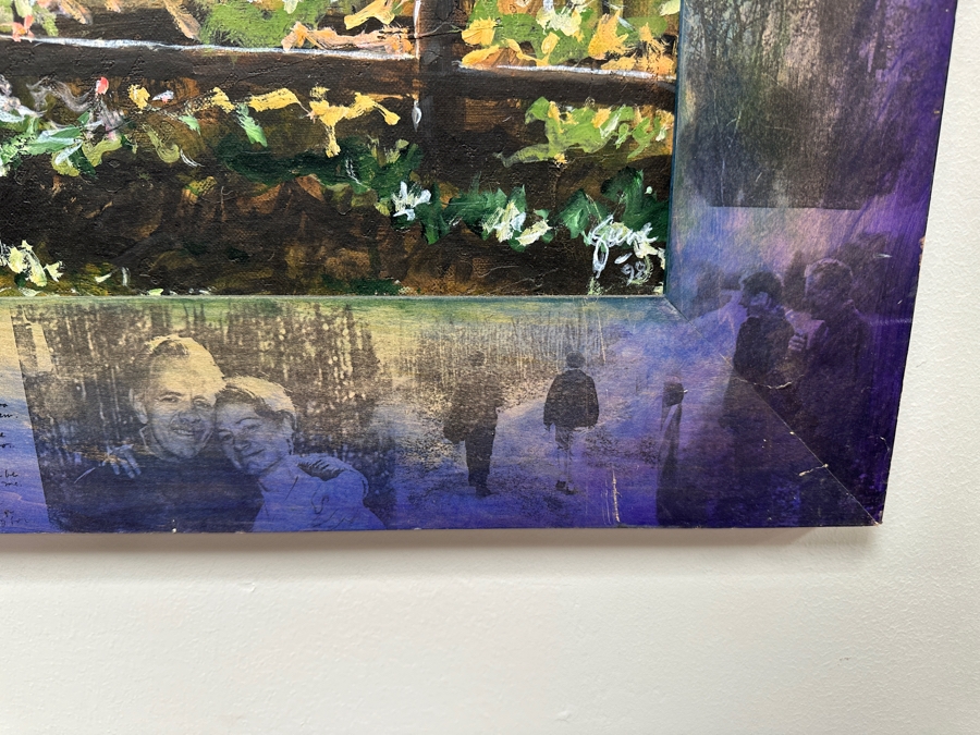 Gerrit Greve (1948-2024, Cardiff by the Sea, CA) Original Acrylic And Carbon Transfers Painting On Canvas And Wood Titled 'Ted's Cherry Tree #2' 1998 Signed Lower Right And Verso 24' X 30' Framed 32' X 38' Estimate $1,216 - $1,520 [Photo 9]