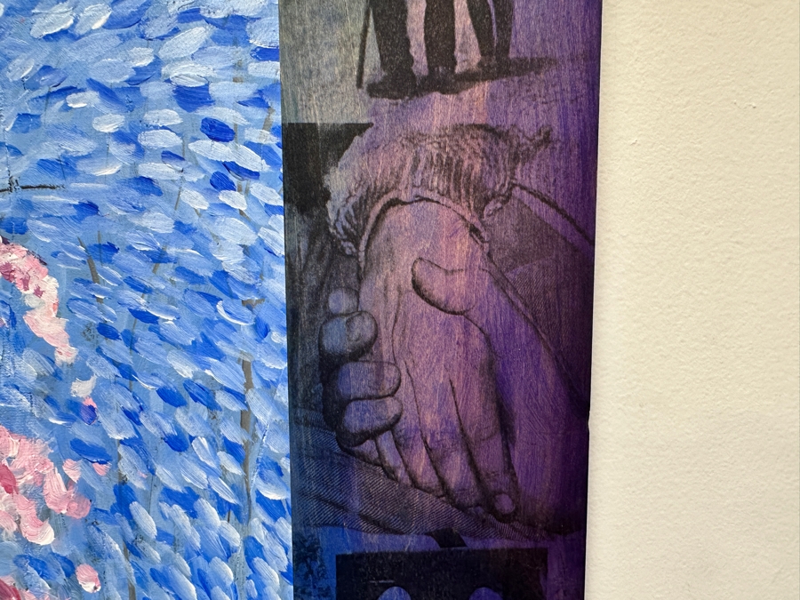 Gerrit Greve (1948-2024, Cardiff by the Sea, CA) Original Acrylic And Carbon Transfers Painting On Canvas And Wood Titled 'Ted's Cherry Tree #2' 1998 Signed Lower Right And Verso 24' X 30' Framed 32' X 38' Estimate $1,216 - $1,520 [Photo 12]