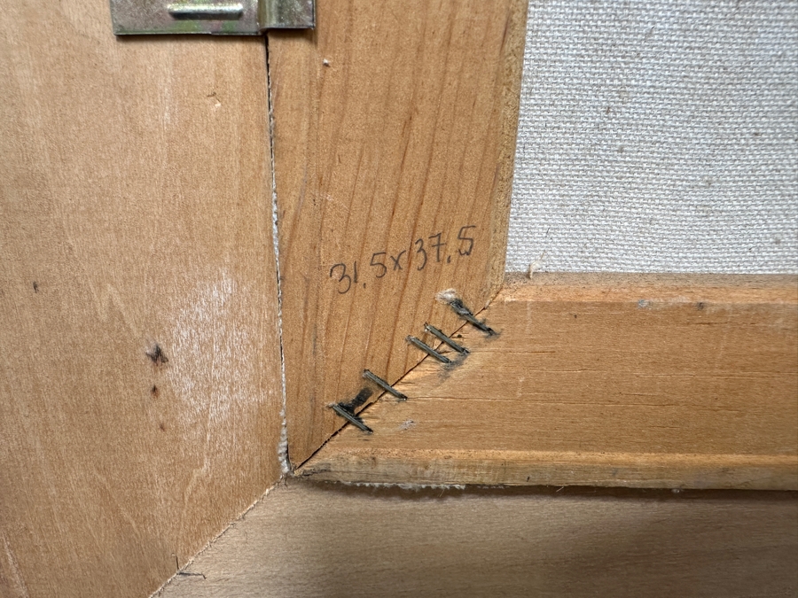 Gerrit Greve (1948-2024, Cardiff by the Sea, CA) Original Acrylic And Carbon Transfers Painting On Canvas And Wood Titled 'Ted's Cherry Tree #2' 1998 Signed Lower Right And Verso 24' X 30' Framed 32' X 38' Estimate $1,216 - $1,520 [Photo 22]