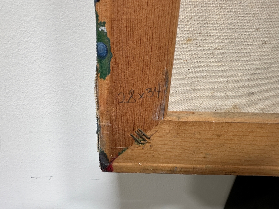 Gerrit Greve (1948-2024, Cardiff by the Sea, CA) Original Acrylic Painting On Canvas Titled 'The Pink Rose' 1974 Signed Lower Right 28' X 34' Estimate $952 - $1,190 [Photo 9]