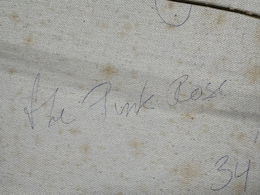 Gerrit Greve (1948-2024, Cardiff by the Sea, CA) Original Acrylic Painting On Canvas Titled 'The Pink Rose' 1974 Signed Lower Right 28' X 34' Estimate $952 - $1,190 [Photo 8]