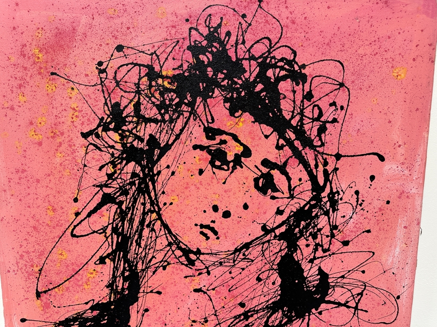 Gerrit Greve (1948-2024, Cardiff by the Sea, CA) Original Acrylic Drip Painting On Canvas Signed Lower Right And Verso 30' X 36' Estimate $1,080 - $1,350 [Photo 3]