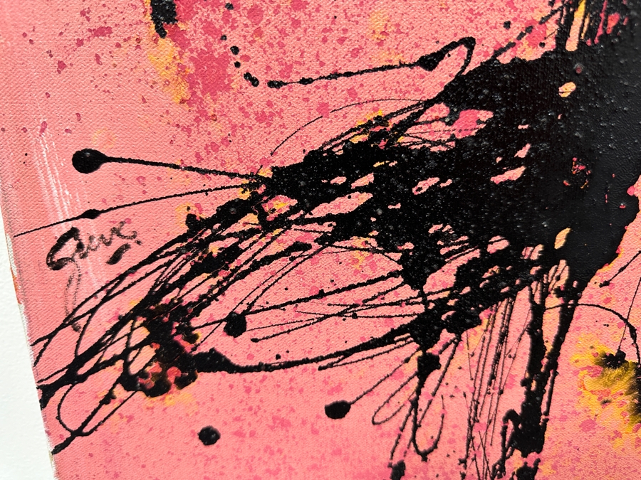 Gerrit Greve (1948-2024, Cardiff by the Sea, CA) Original Acrylic Drip Painting On Canvas Signed Lower Right And Verso 30' X 36' Estimate $1,080 - $1,350 [Photo 5]