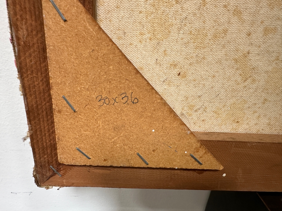 Gerrit Greve (1948-2024, Cardiff by the Sea, CA) Original Acrylic Drip Painting On Canvas Signed Lower Right And Verso 30' X 36' Estimate $1,080 - $1,350 [Photo 9]