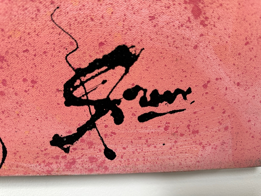 Gerrit Greve (1948-2024, Cardiff by the Sea, CA) Original Acrylic Drip Painting On Canvas Signed Lower Right And Verso 30' X 36' Estimate $1,080 - $1,350 [Photo 6]