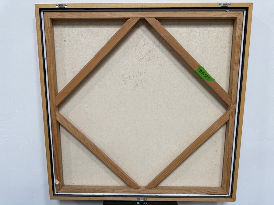 Gerrit Greve (1948-2024, Cardiff by the Sea, CA) Original Acrylic Painting On Canvas Titled 'Underwater Delights' 1997 Signed Verso 38' X 38' Estimate $1,444 - $1,805 [Photo 5]