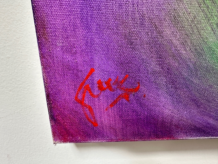 Gerrit Greve (1948-2024, Cardiff by the Sea, CA) Original Acrylic Painting On Canvas Titled 'Underwater' 2021 Signed Lower Left And Verso 36' X 36' Estimate $1,296 - $1,620 [Photo 5]