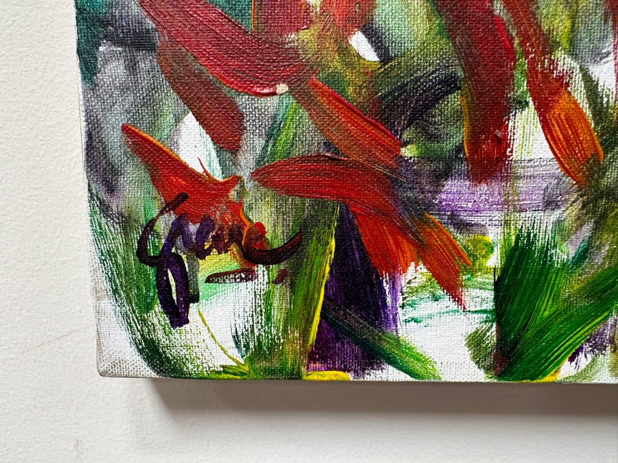 Gerrit Greve (1948-2024, Cardiff by the Sea, CA) Original Acrylic Painting On Canvas Titled 'San Diego Mission'  Signed Lower Left And Verso 36' X 36' Estimate $1,296 - $1,620 [Photo 5]