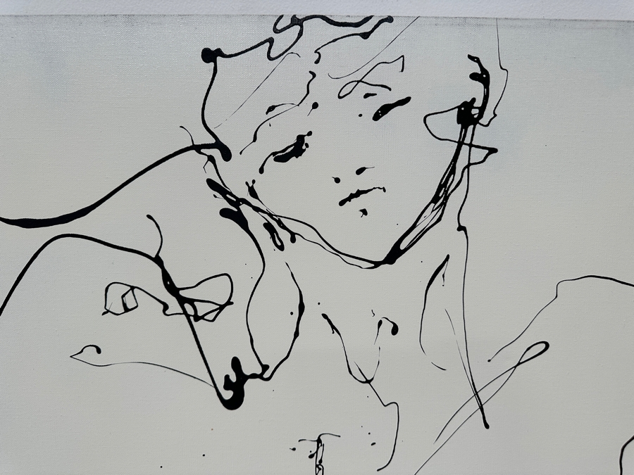 Gerrit Greve (1948-2024, Cardiff by the Sea, CA) Original Acrylic Drip Painting On Canvas Signed Lower Right 36' X 36' Estimate $1,296 - $1,620 [Photo 3]