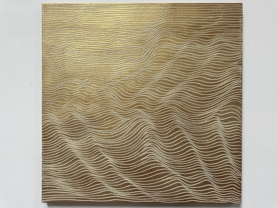 Gerrit Greve (1948-2024, Cardiff by the Sea, CA) Original Acrylic Sand Painting On Canvas Titled 'Journey 158' 2007 Signed Verso 36' X 36' Estimate $1,296 - $1,620 [Photo 2]