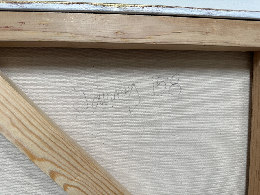 Gerrit Greve (1948-2024, Cardiff by the Sea, CA) Original Acrylic Sand Painting On Canvas Titled 'Journey 158' 2007 Signed Verso 36' X 36' Estimate $1,296 - $1,620 [Photo 8]