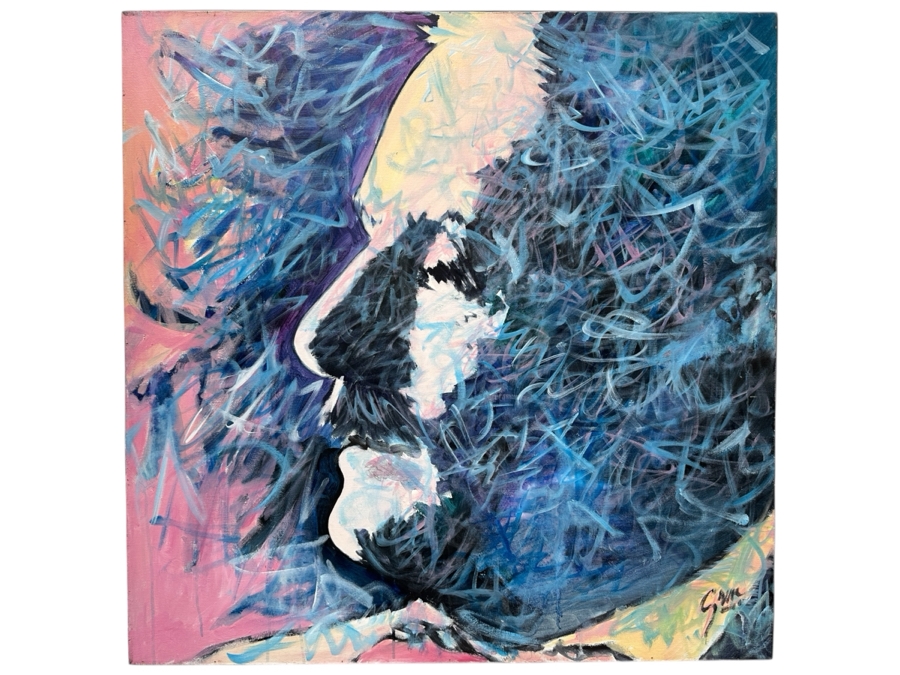 Gerrit Greve (1948-2024, Cardiff by the Sea, CA) Original Acrylic Painting On Canvas Titled 'Puccini - Madama Butterfly' Signed Lower Right 36' X 36' Estimate $1,296 - $1,620