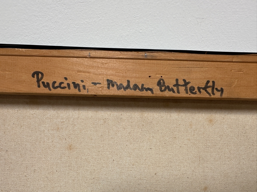Gerrit Greve (1948-2024, Cardiff by the Sea, CA) Original Acrylic Painting On Canvas Titled 'Puccini - Madama Butterfly' Signed Lower Right 36' X 36' Estimate $1,296 - $1,620 [Photo 8]