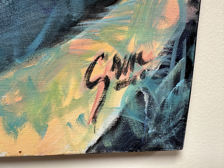 Gerrit Greve (1948-2024, Cardiff by the Sea, CA) Original Acrylic Painting On Canvas Titled 'Puccini - Madama Butterfly' Signed Lower Right 36' X 36' Estimate $1,296 - $1,620 [Photo 6]