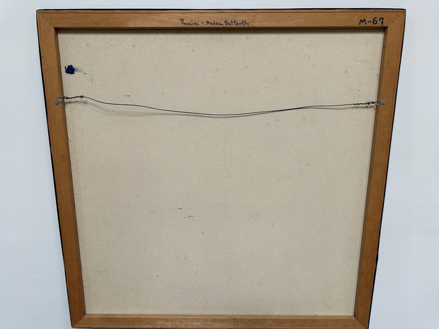 Gerrit Greve (1948-2024, Cardiff by the Sea, CA) Original Acrylic Painting On Canvas Titled 'Puccini - Madama Butterfly' Signed Lower Right 36' X 36' Estimate $1,296 - $1,620 [Photo 7]